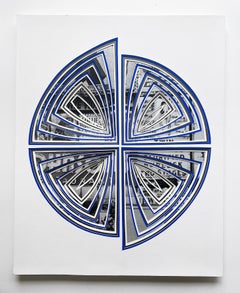 Free-Hand, Minimal, Cutwork: 'NYC Blue Four Piece-In', Vierteilig