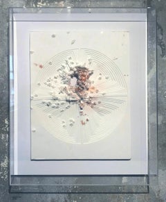 Freehand Cut with Surgical Scalpel on 2 ply Museum Board: 'Gunshot Four'