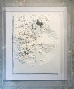 Freehand Cut with Surgical Scalpel on 2 ply Museum Board: 'Gunshot One'