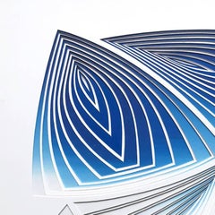 Taglio a mano libera con bisturi chirurgico, serigrafia: "All Over Blend".