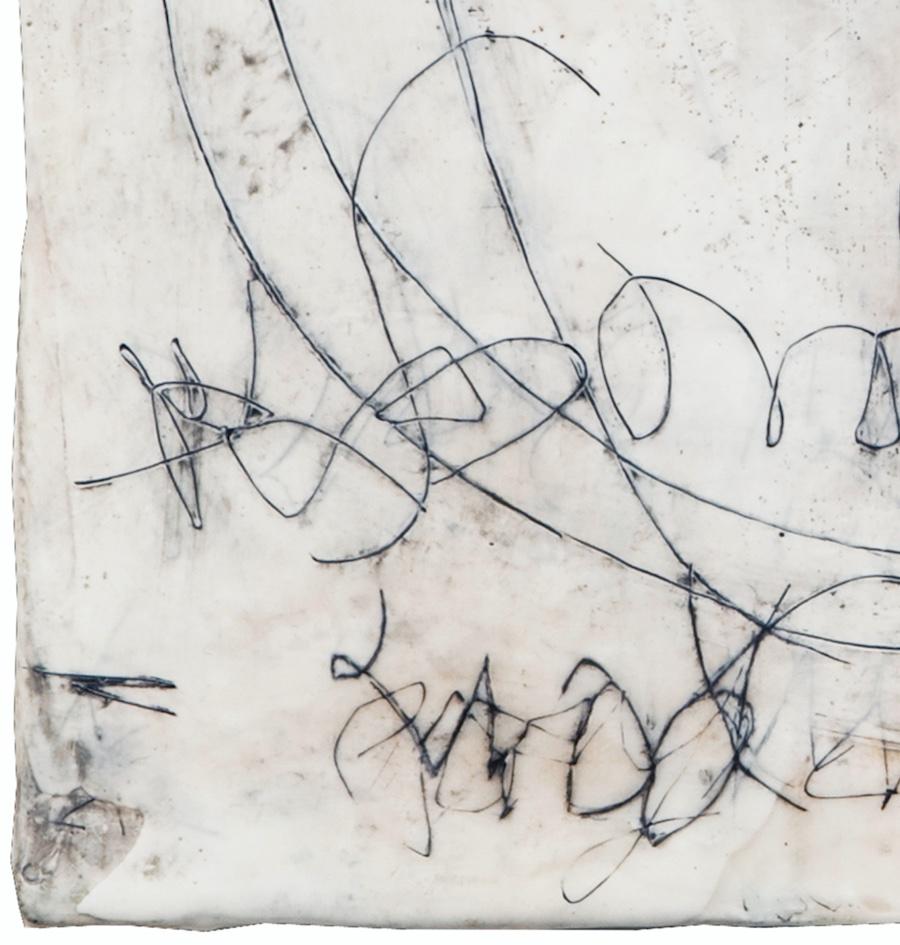 Elizabeth Harris, Entanglement 16, encausto e grafite su Wood, 2021 2