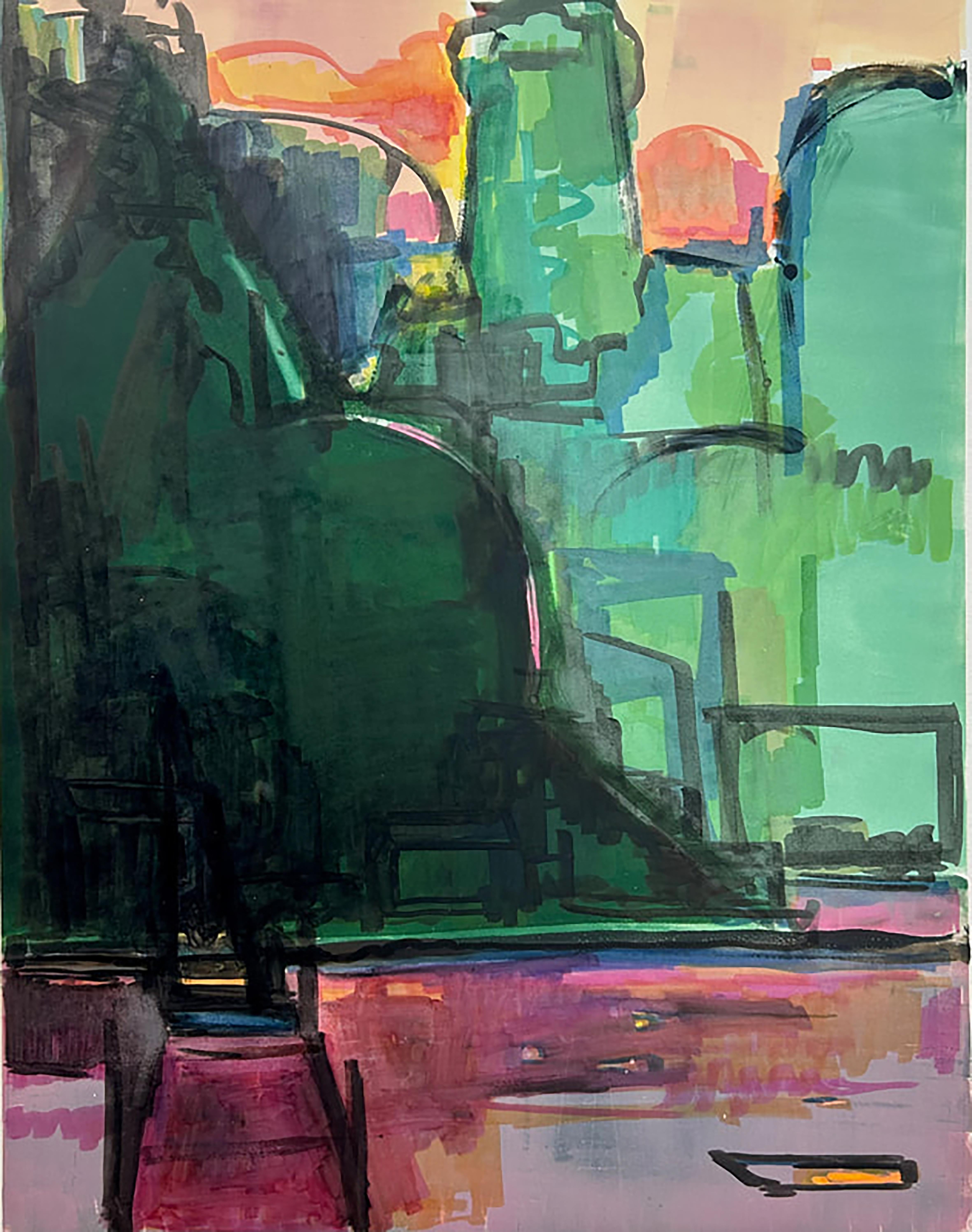 Abstract Painting Elizabeth Higgins - Fin des jours