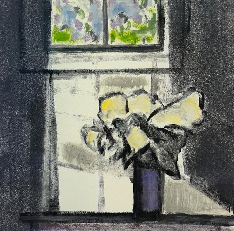 Elizabeth Higgins Still-Life Painting - Hydrangeas #5