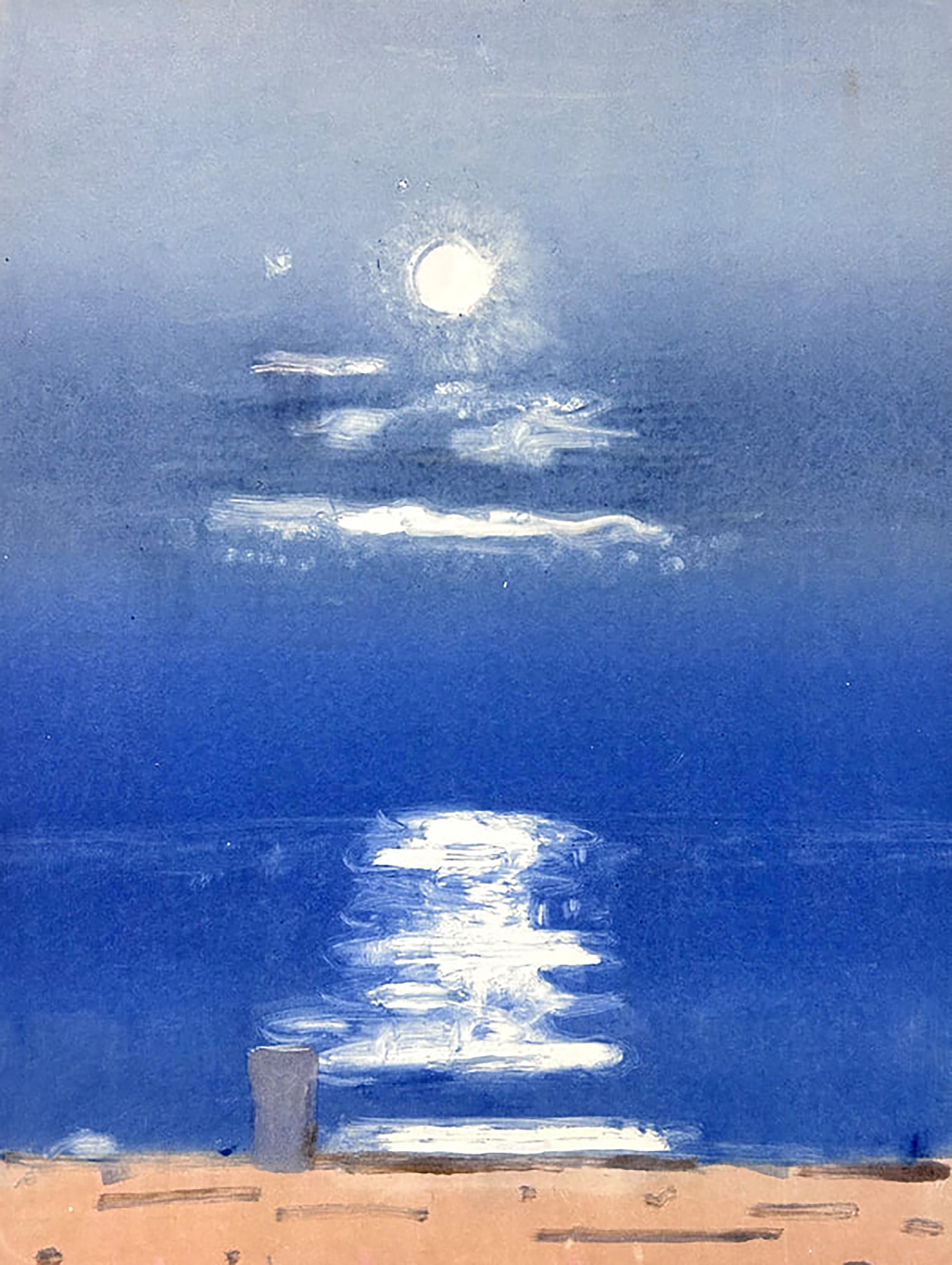 Elizabeth Higgins Landscape Painting – Mondlicht auf dem Wasser #6