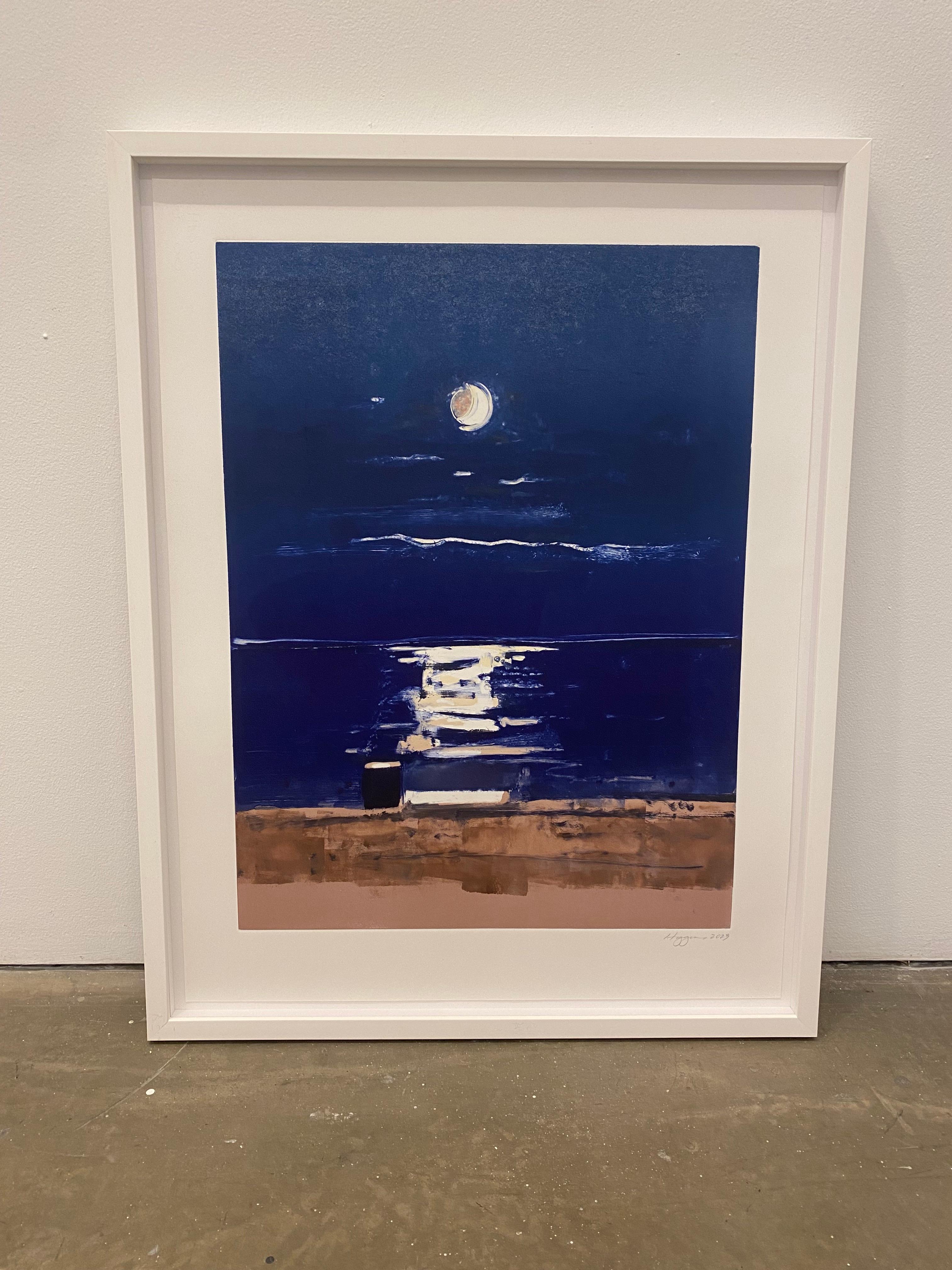 Moonlight on Water #3 - Painting by Elizabeth Higgins