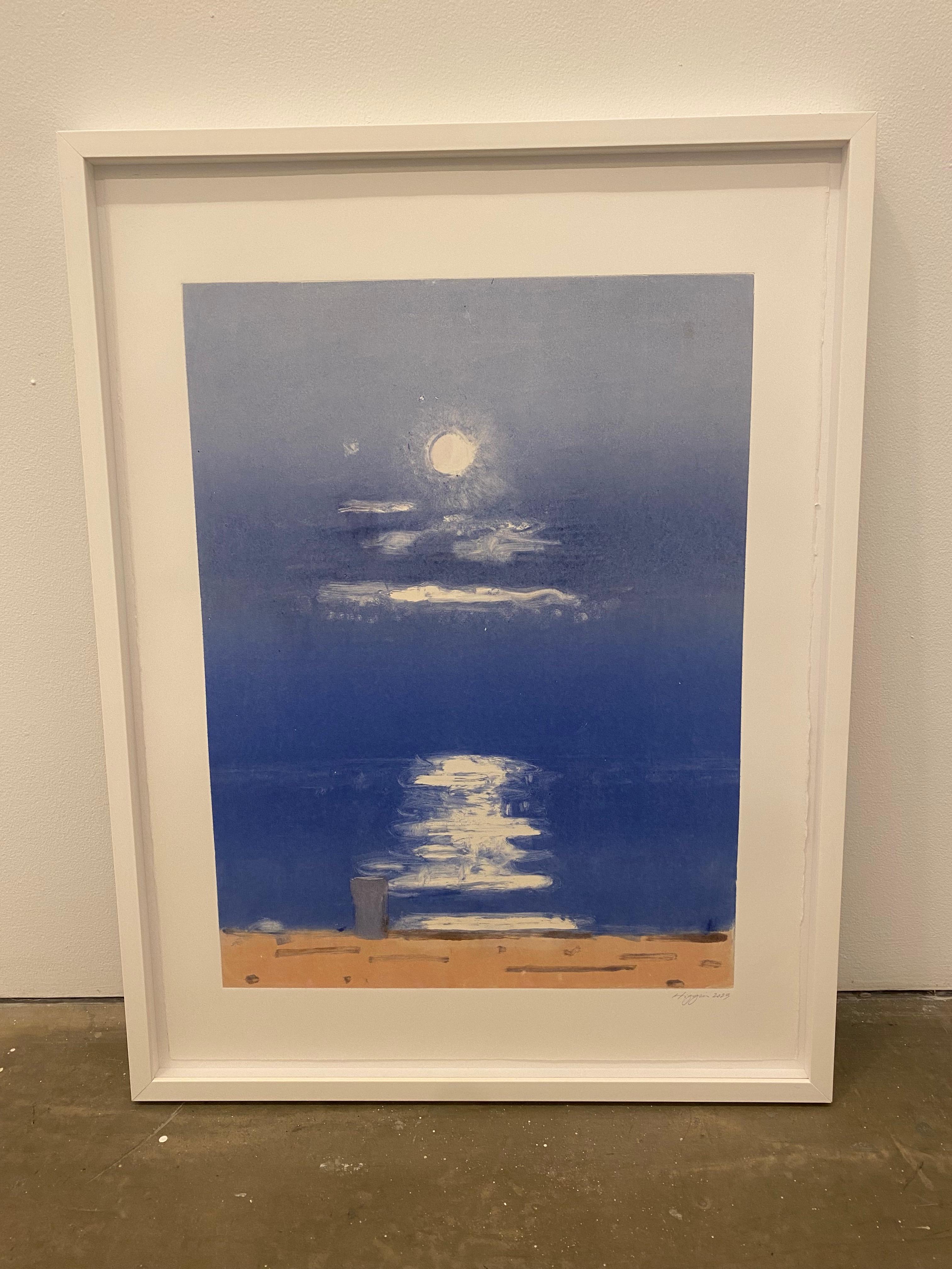 Moonlight on Water #6 - Painting by Elizabeth Higgins
