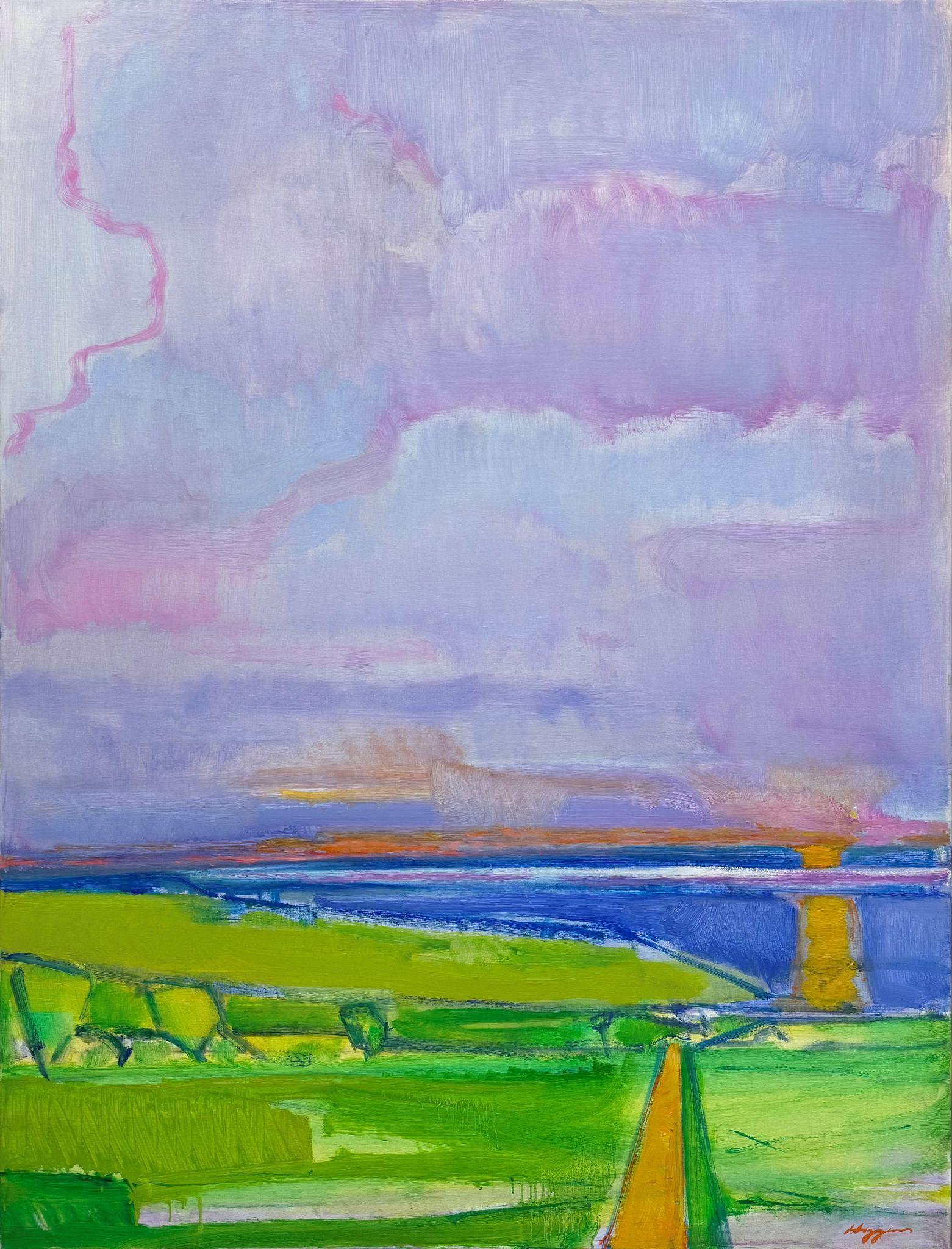 Landscape Painting Elizabeth Higgins - La lumière à travers