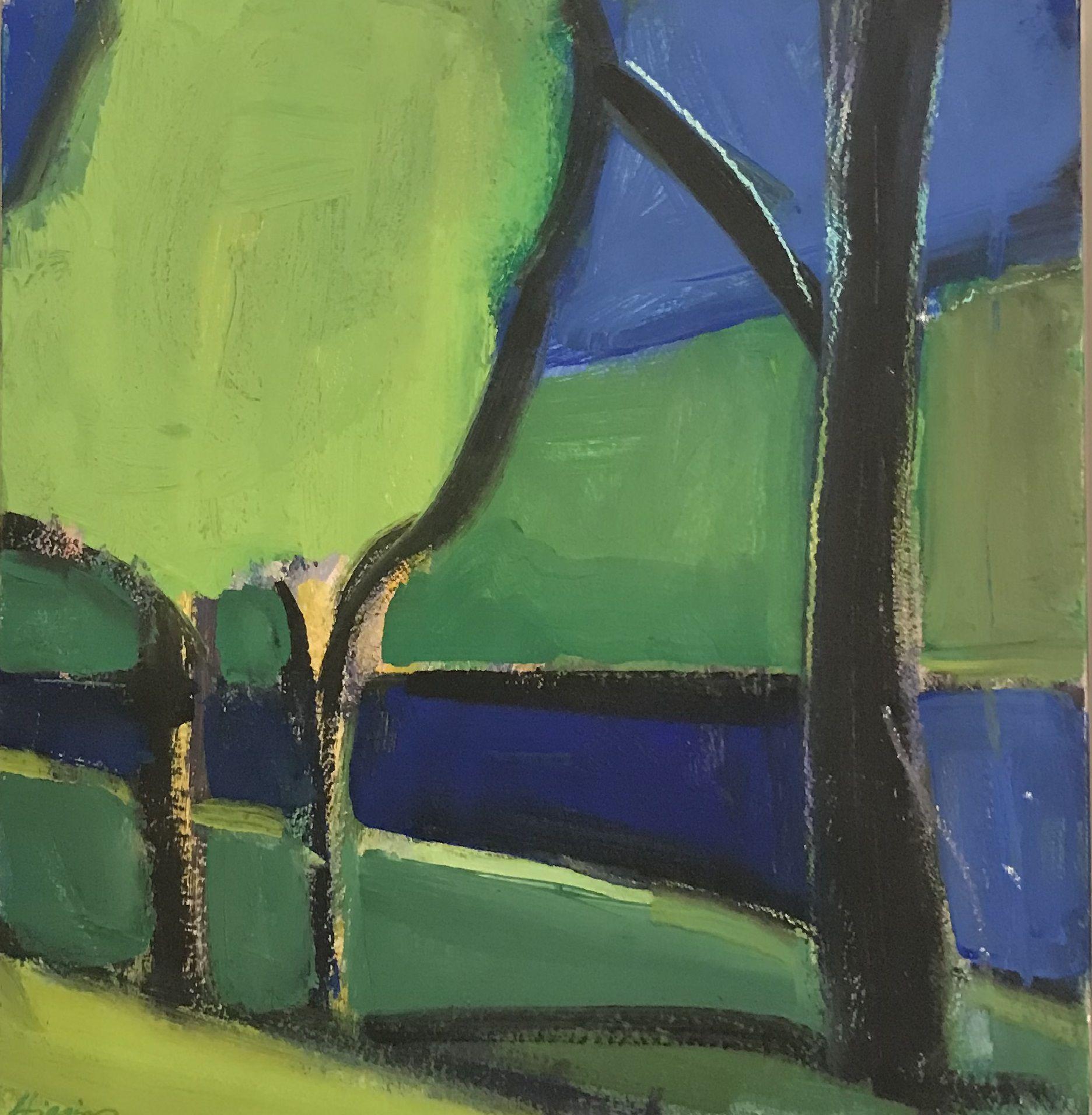 Elizabeth Higgins Landscape Painting - Three Trees