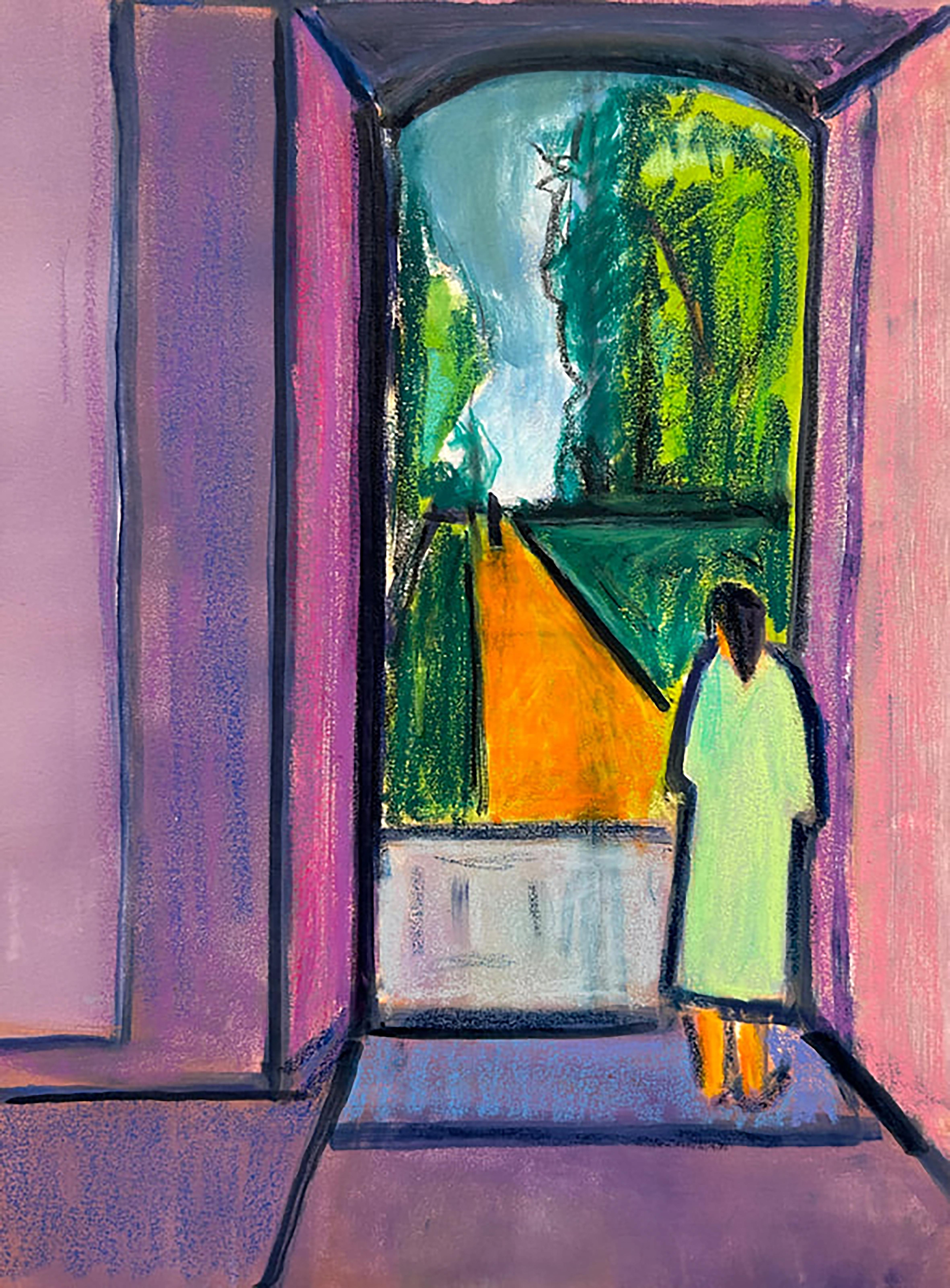 Elizabeth Higgins Abstract Painting - Waiting 