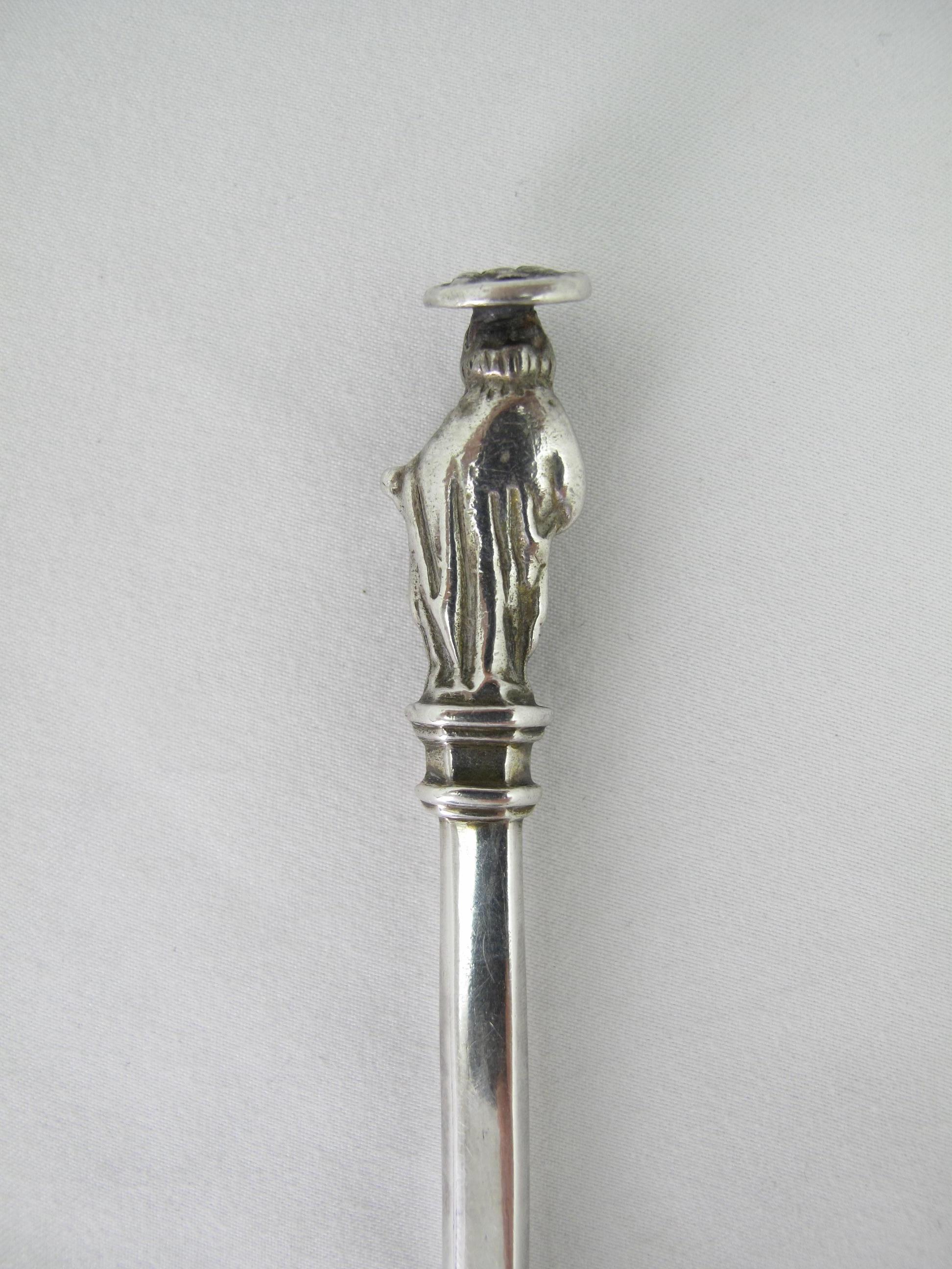 Elizabethan Elizabeth I Apostle Spoon, St James the Less Sterling Silver 1571 Sotheby Prov. For Sale