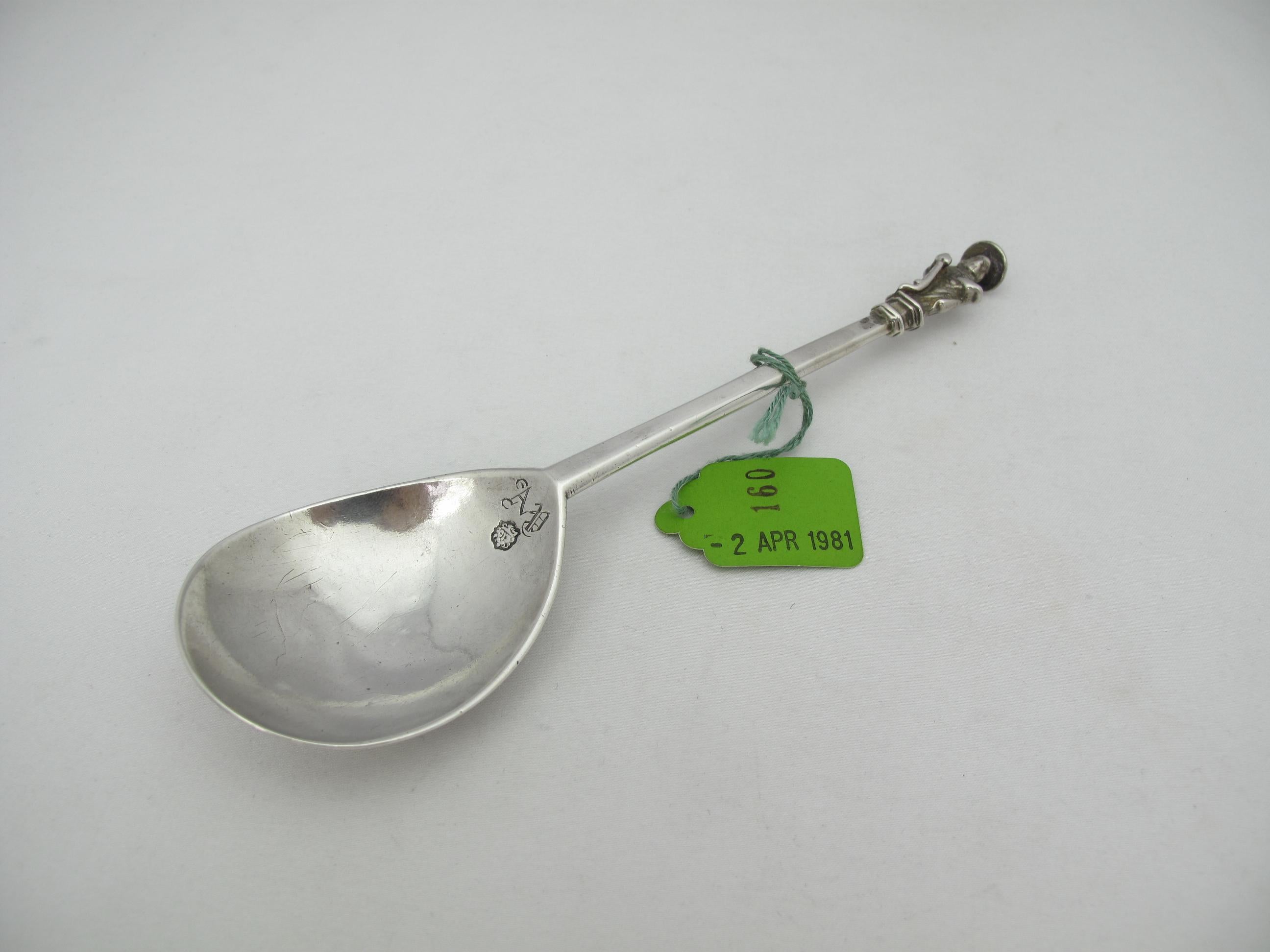 Elizabeth I Apostle Spoon, St James the Less Sterling Silver 1571 Sotheby Prov. For Sale 1