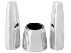 Elizabeth II Design Style Sterling Silver Condiment Set