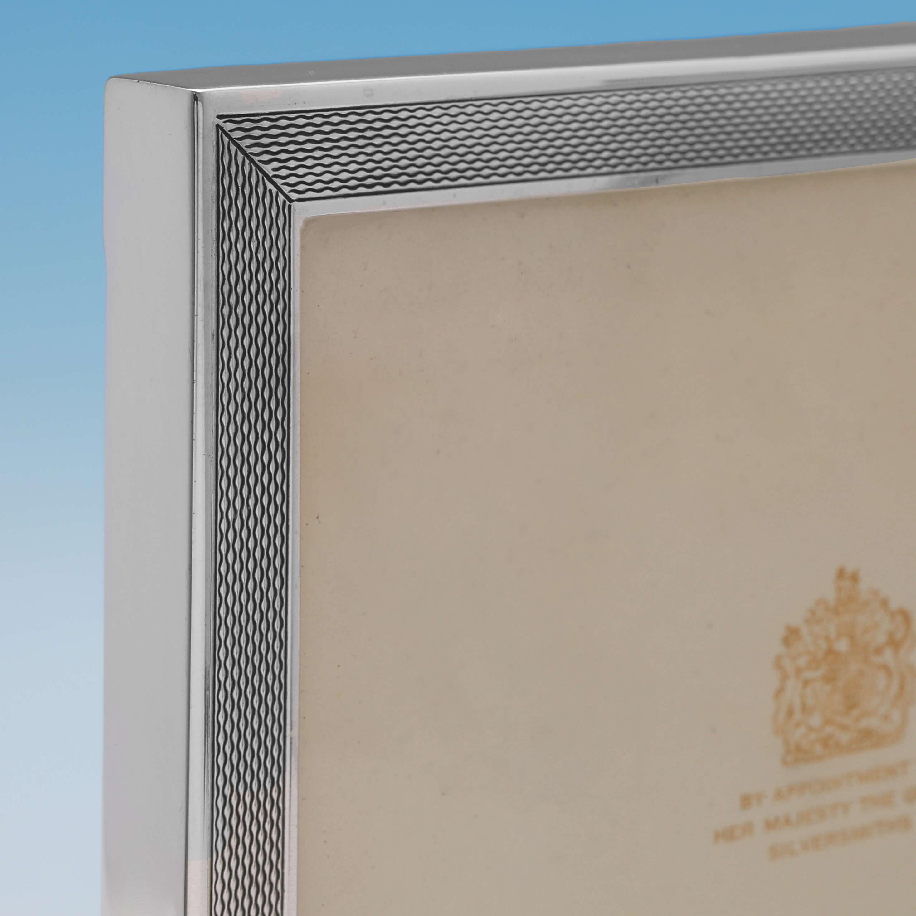 Elizabeth II Double 'Campaign' Sterling Silver Photograph Frame, 1967 In Good Condition In London, London