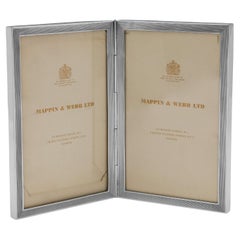 Elizabeth II Double 'Campaign' Sterling Silver Photograph Frame, 1967