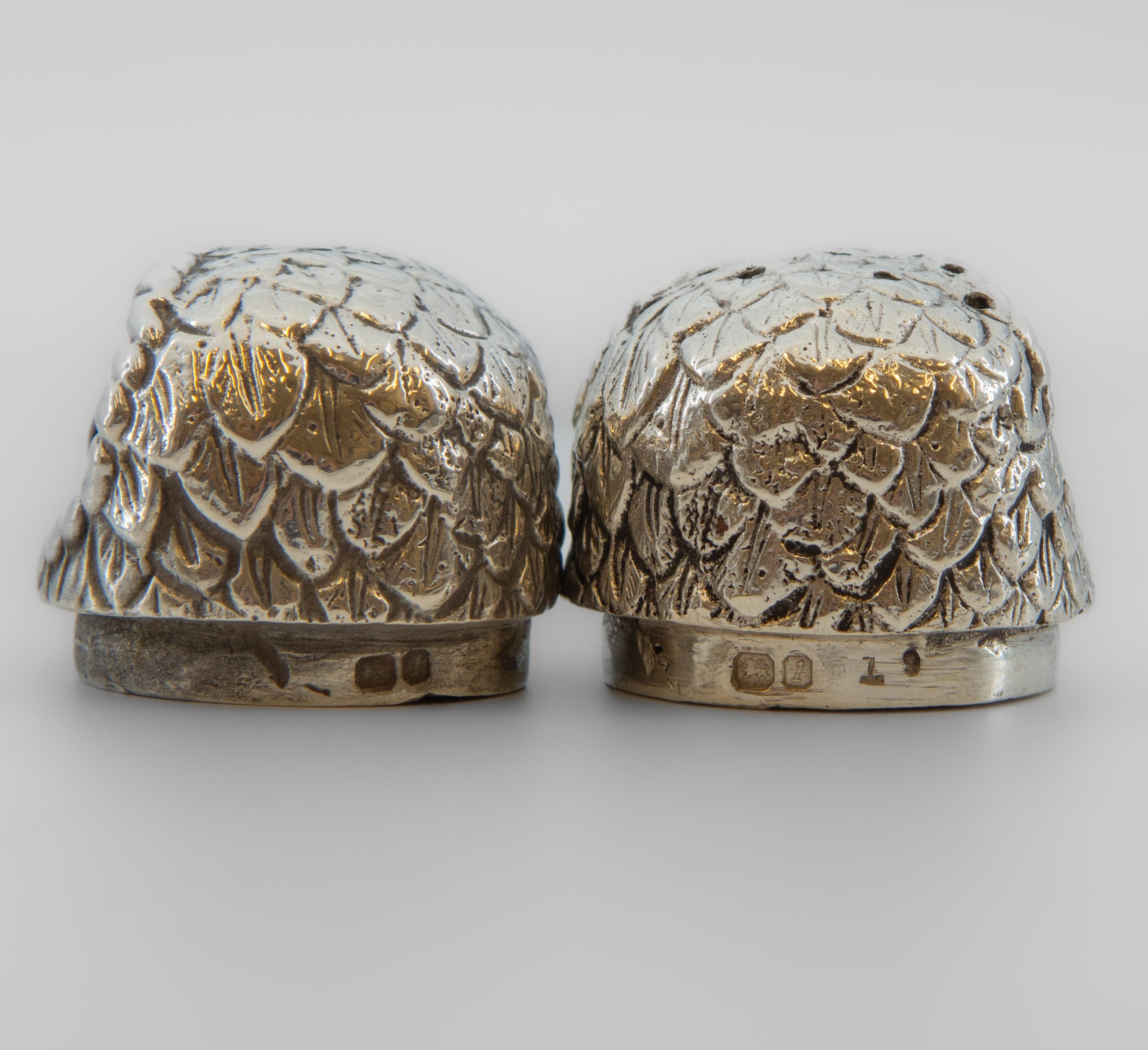 Elizabeth II English Silver Owl Salt & Pepper Set By Richard Comyns London 1966 5
