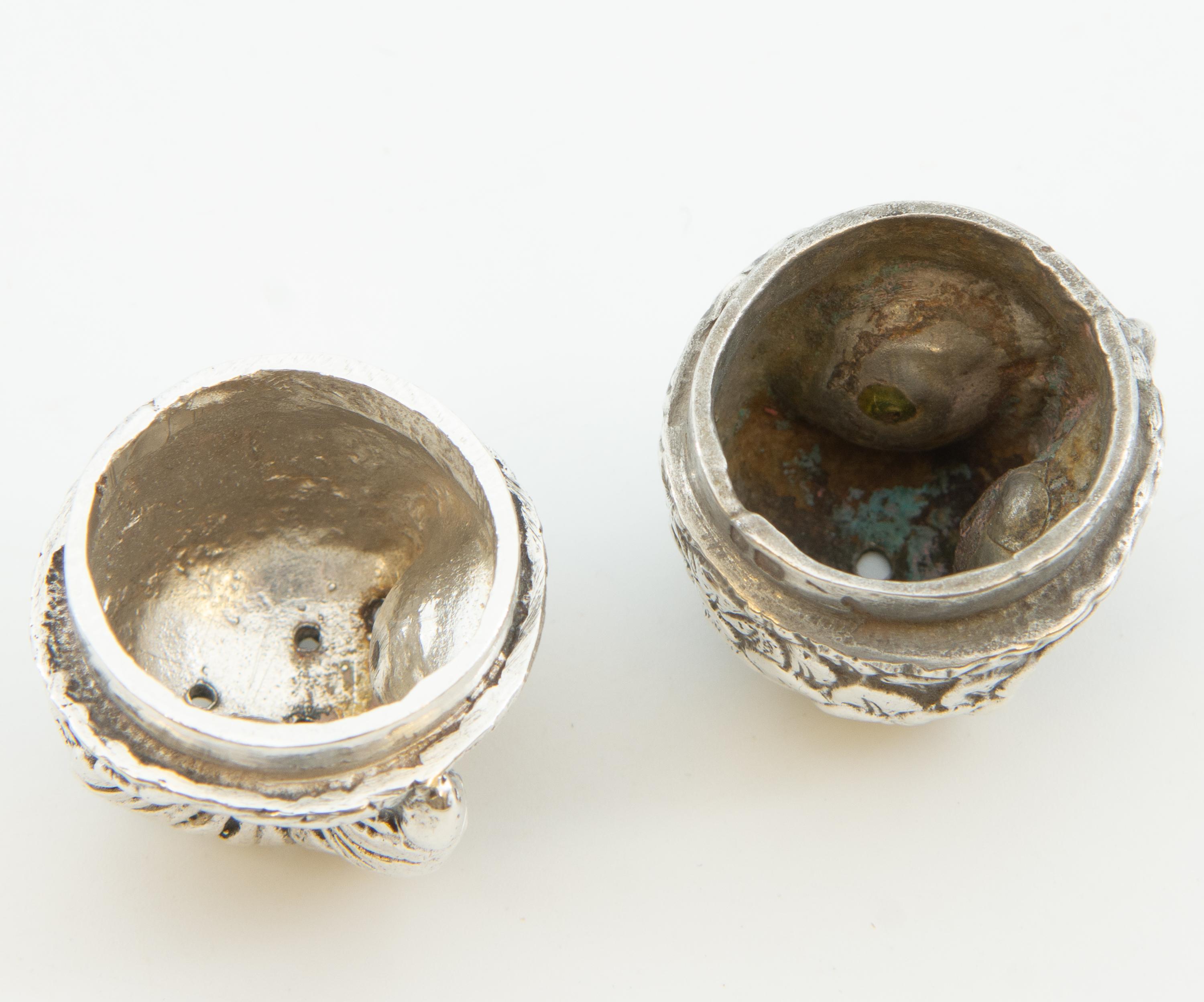Elizabeth II English Silver Owl Salt & Pepper Set By Richard Comyns London 1966 7