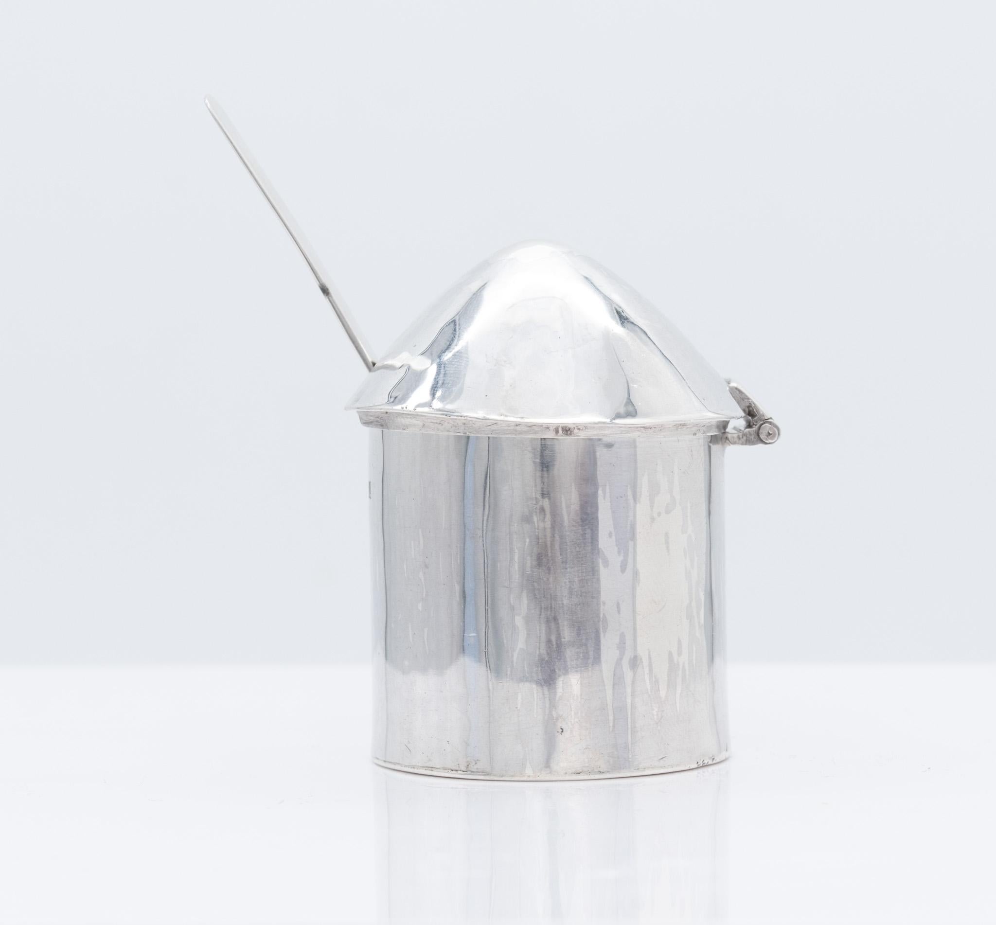 Elizabeth II Modernist Sterling Silber Cruet Set Birmingham 1965 im Zustand „Gut“ im Angebot in Norwich, GB