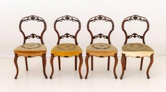 Elizabeth II Needlepoint Upholstered Chairs, 4