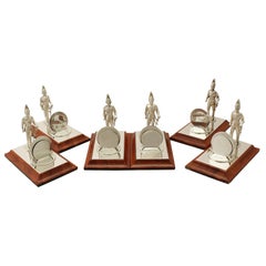 Elizabeth II Set of Six Sterling Silver Menu Holders