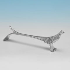 Couteaux à couteaux en argent sterling Elizabeth II, Birmingham, 1977