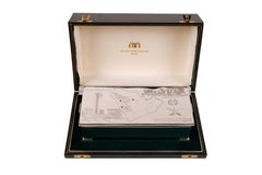 Elizabeth II Sterling Silver and Ruby Humidor Box Made for Saudi Arabia