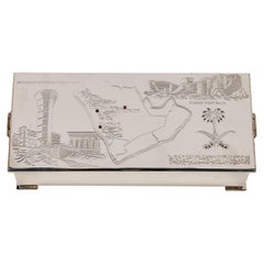 Elizabeth II Sterling Silver and Ruby Humidor Box Made for Saudi Arabia