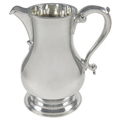 Vintage Elizabeth II Sterling Silver Beer Jug / Water Pitcher, Wakely & Wheeler, 1971