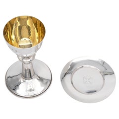 Elizabeth II Sterling Silver Chalice & Paten London 1985