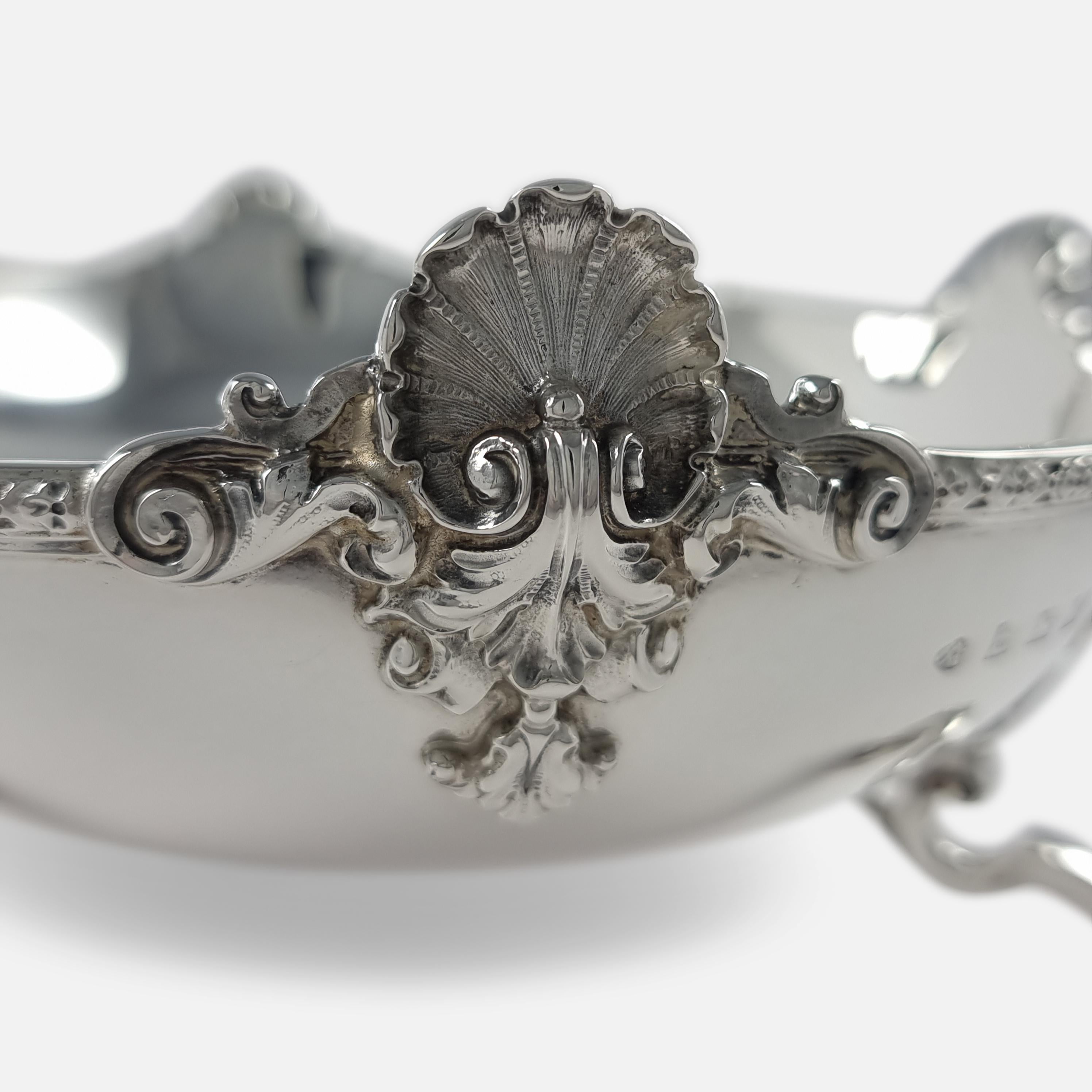 Elizabeth II Sterling Silver Dish, Adie Brothers, 1961 For Sale 5