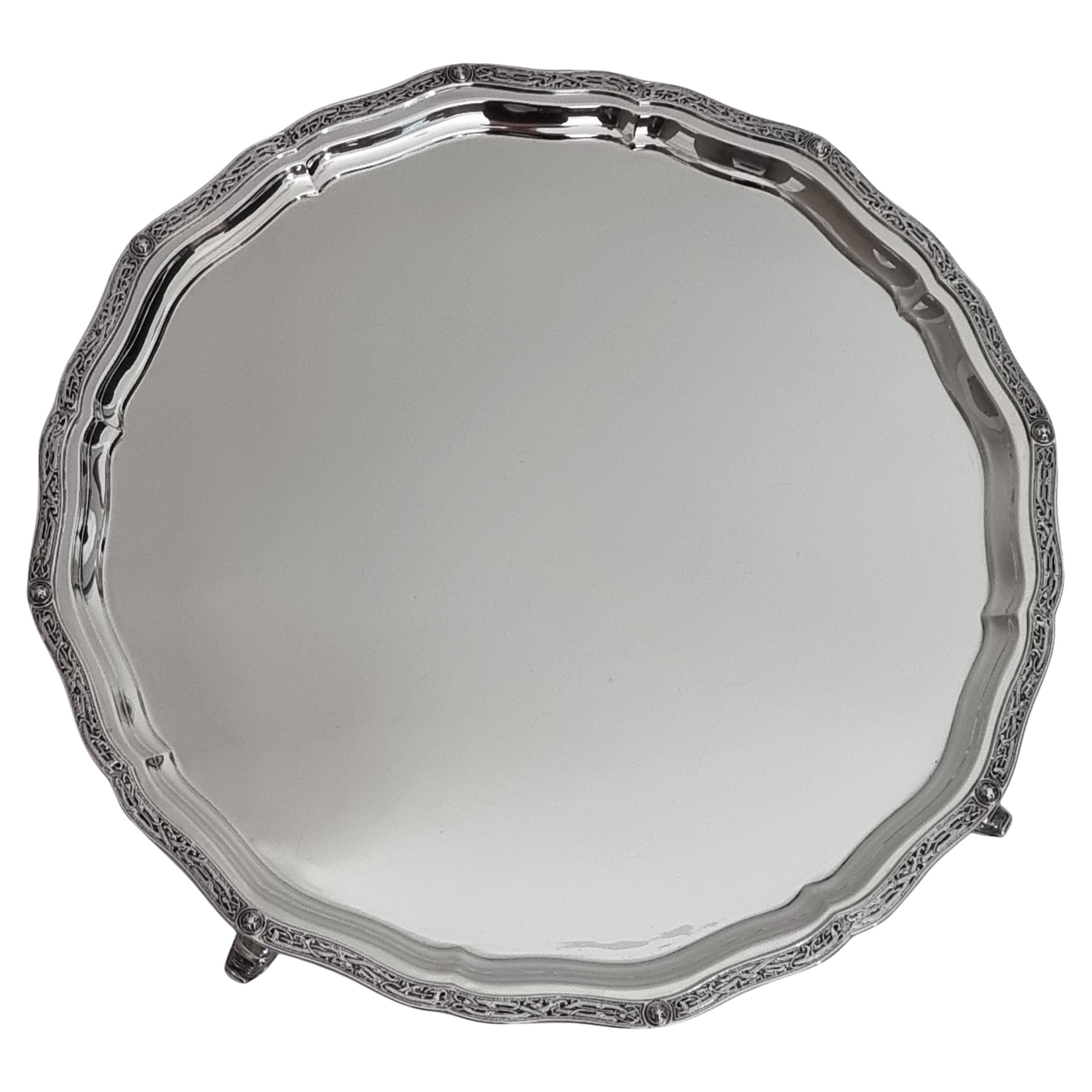 Elizabeth II Sterling Silver 'Lindisfarne' Salver, 1966