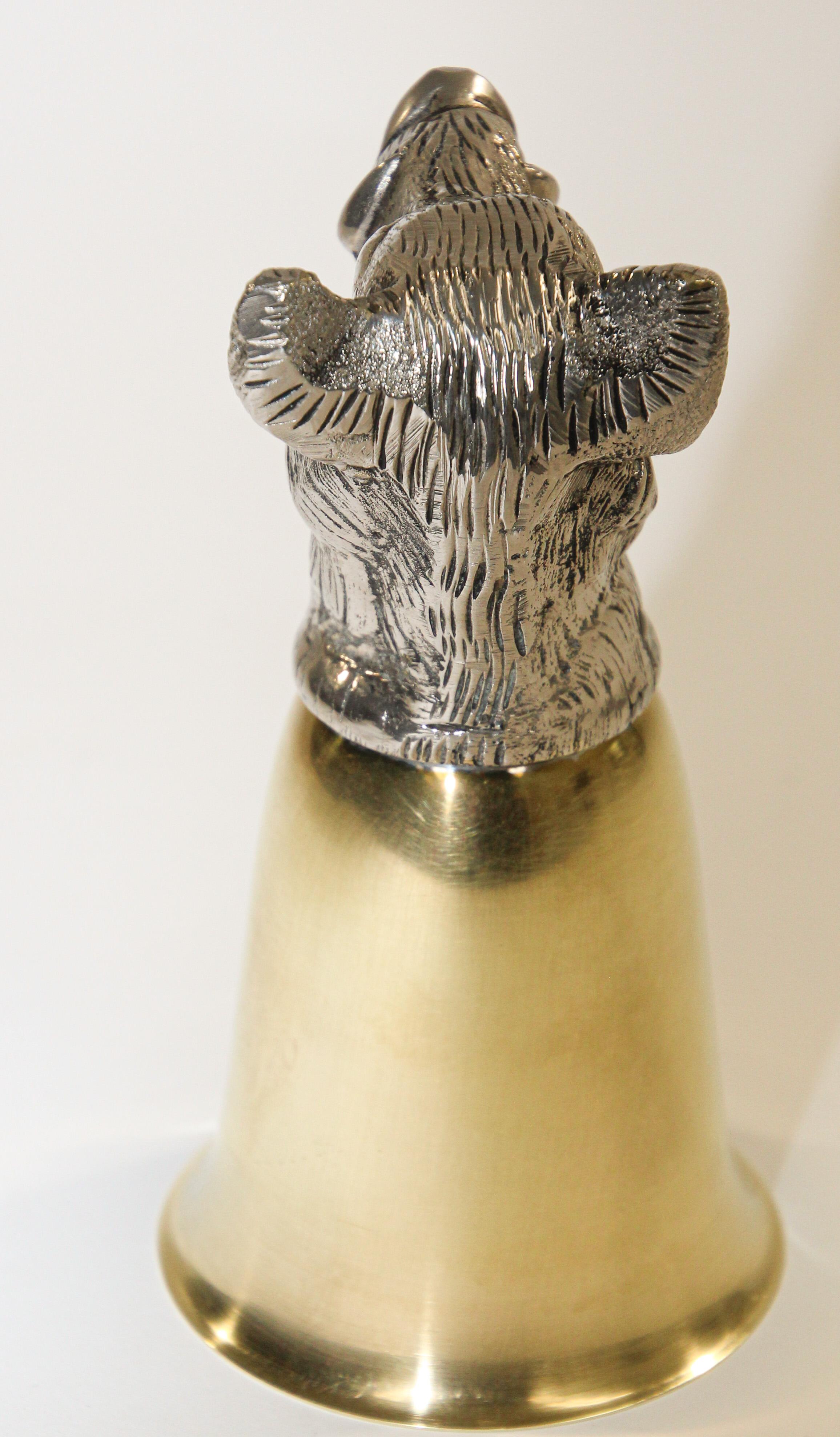 Brass Mauro Manetti Style Boar Head Stirrup Cups For Sale