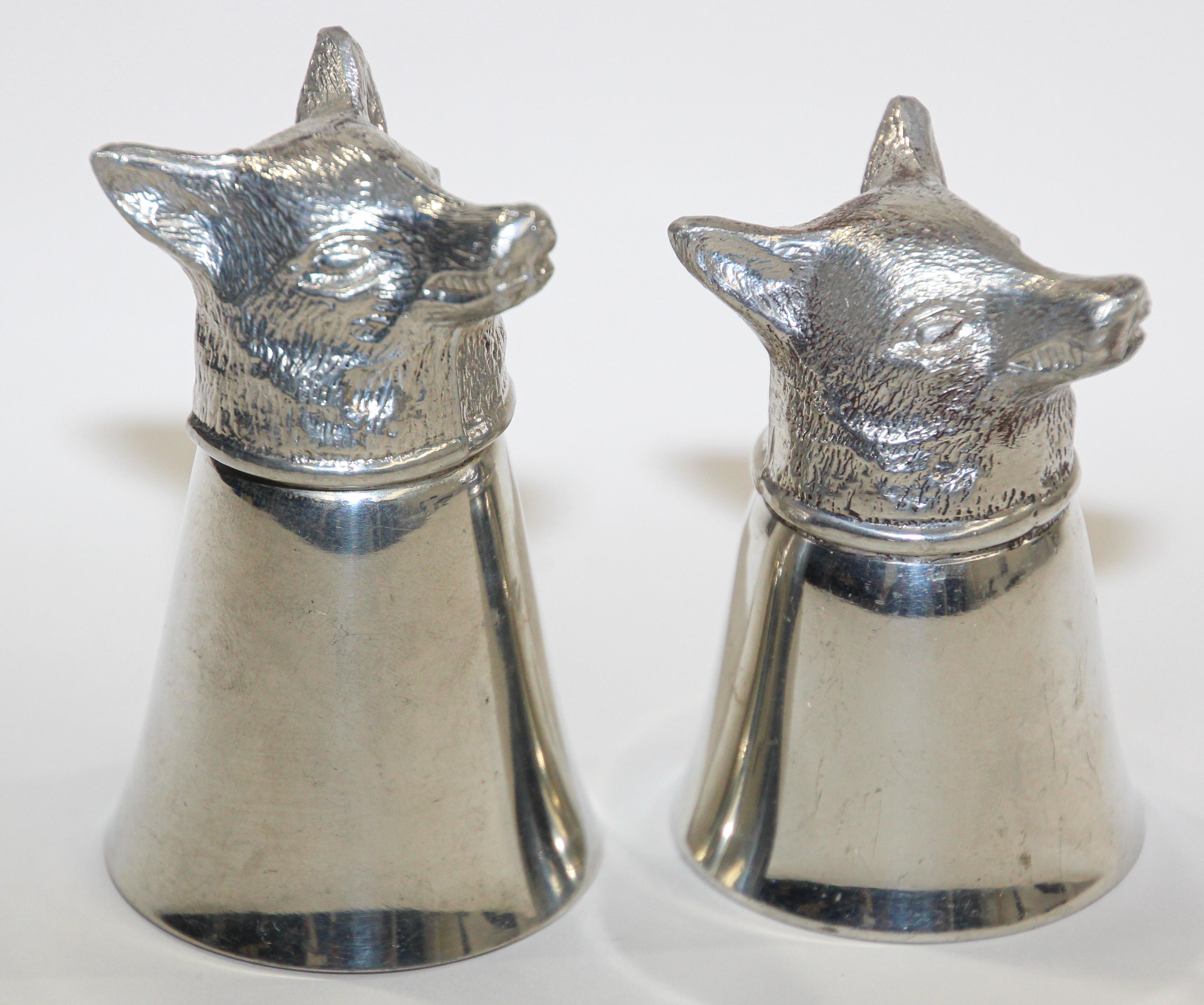 Elizabeth II Style Fox Head Stirrup Cups 10
