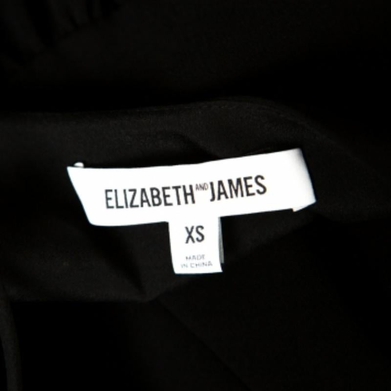 Elizabeth & James Black Crepe Knit Perth Halter Top XS in vendita 1