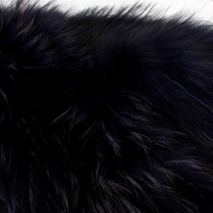 Women's Elizabeth & James Midnight Blue Fur Jacket SIZE UK XS / US 4