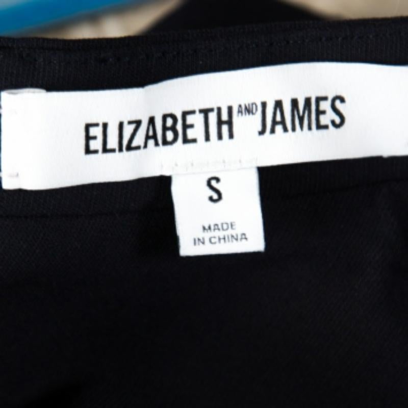 Donna Elizabeth & James - Maglia a Ponte Stretch blu navy Avita Crop Top - S in vendita