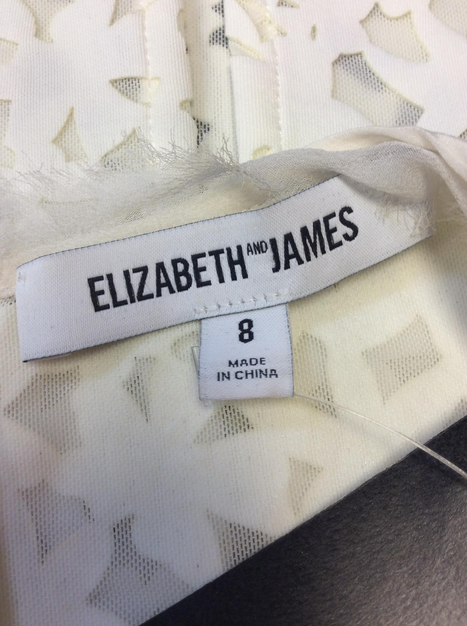 Elizabeth & James White Print Dress For Sale 2