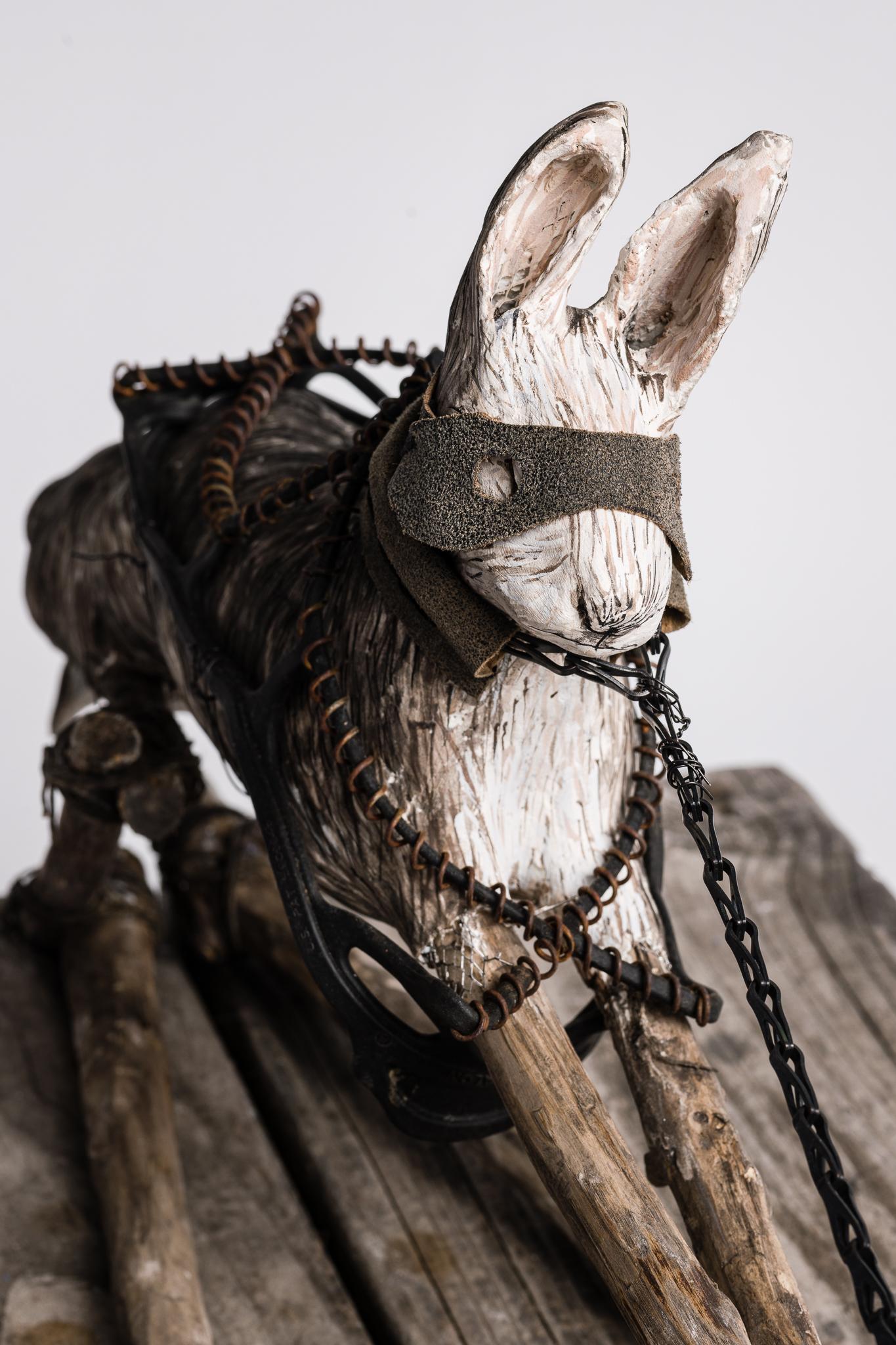wire hare sculpture