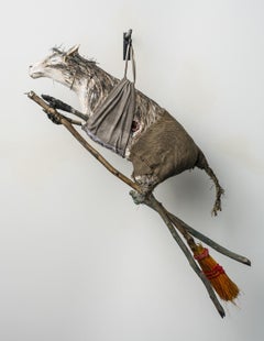 Sculpture suspendue d'une chèvre : "Jersey Devil IV"