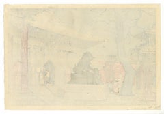 Elizabeth Keith, Lama Temple, Peking, Japanese Woodblock Print, Modern Art