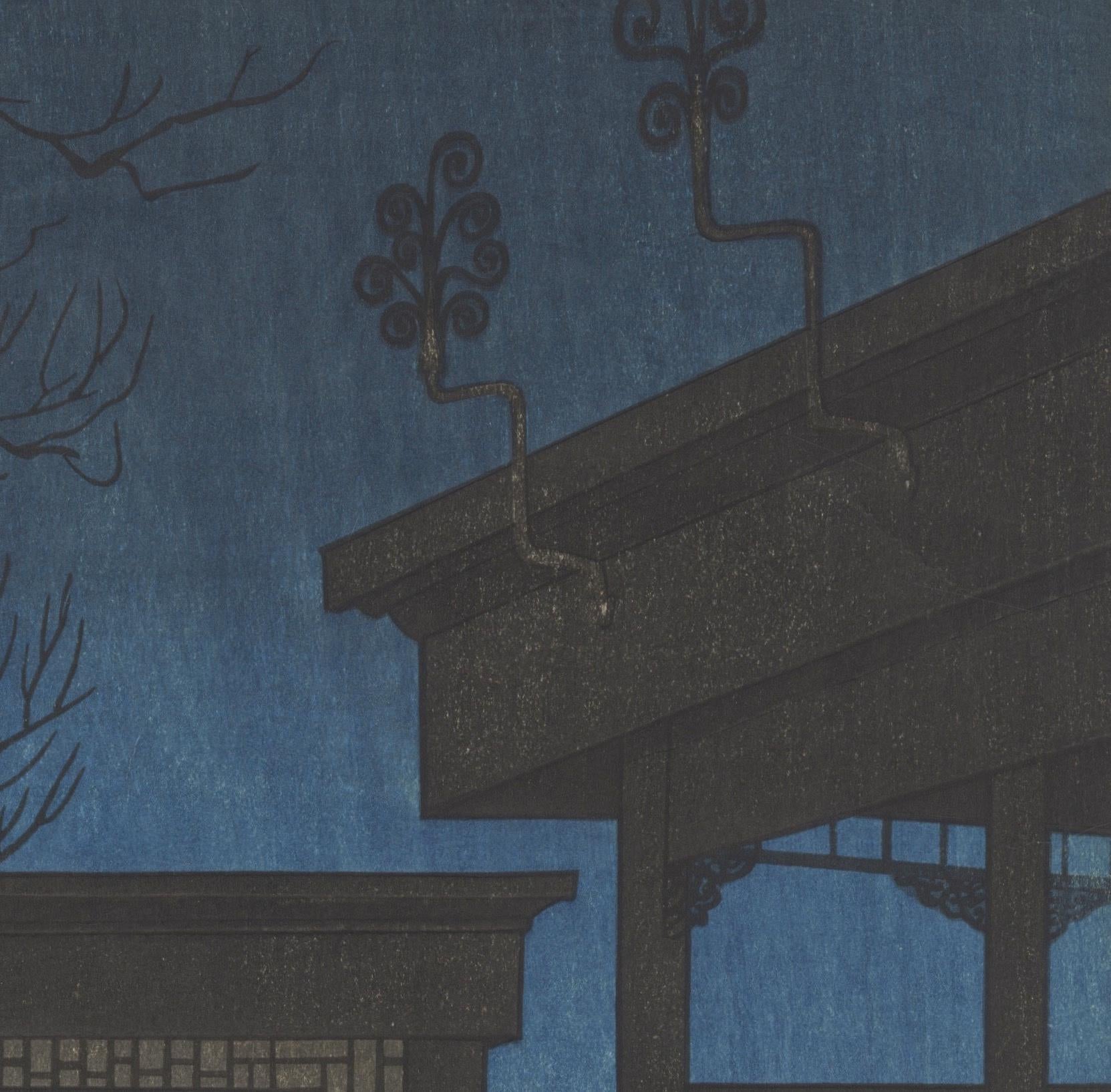 Elizabeth Keith, Night Scene Peking, Modern Art, Japanese Woodblock Print 1