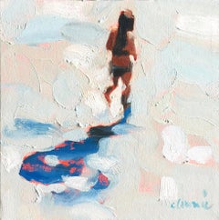 "Mythography #99" Oil Painting of a Woman Wading in Water in a Painterly  Style
