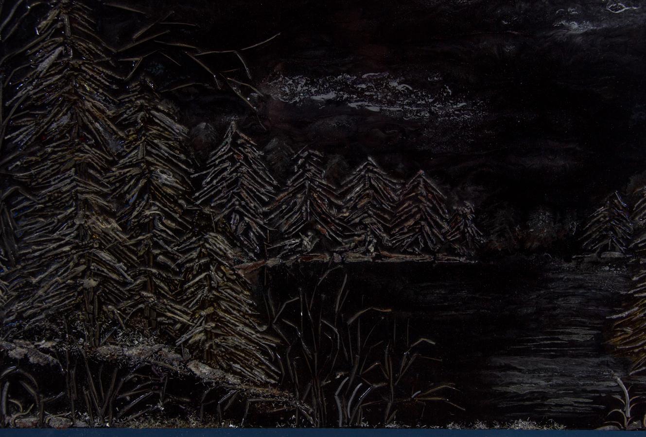 Elizabeth Lewis - Mid 20th Century Sculpture, Landscape in Metal and Resin 2