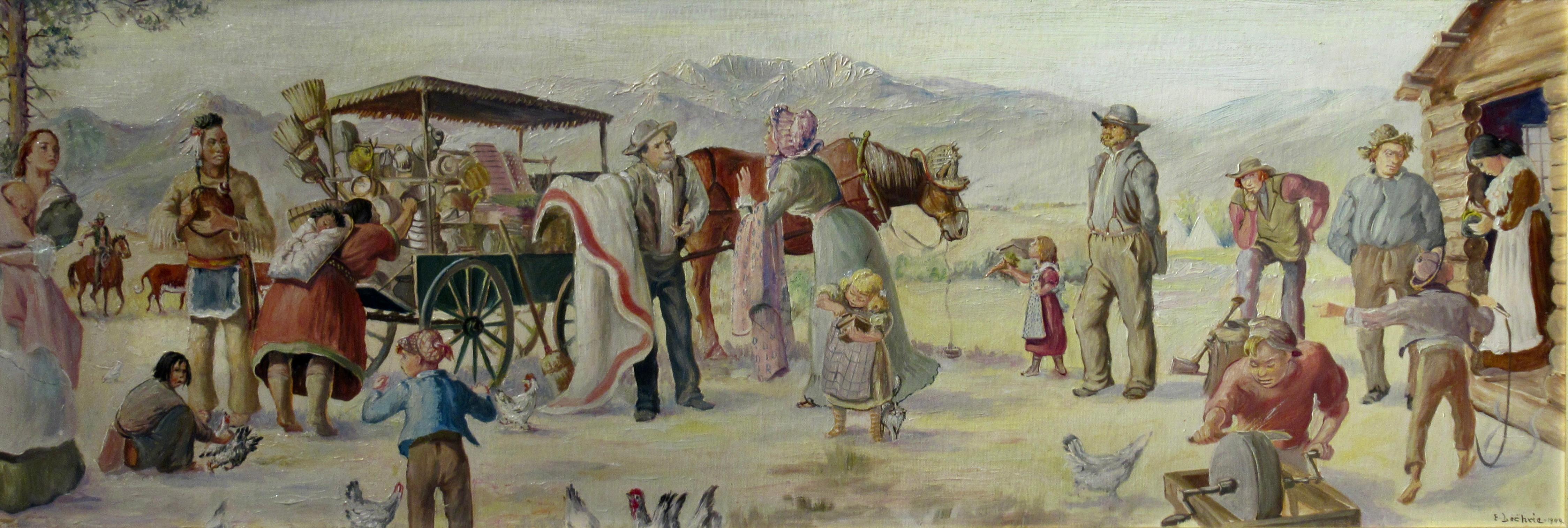 The Peddler - Painting by Elizabeth Lochrie