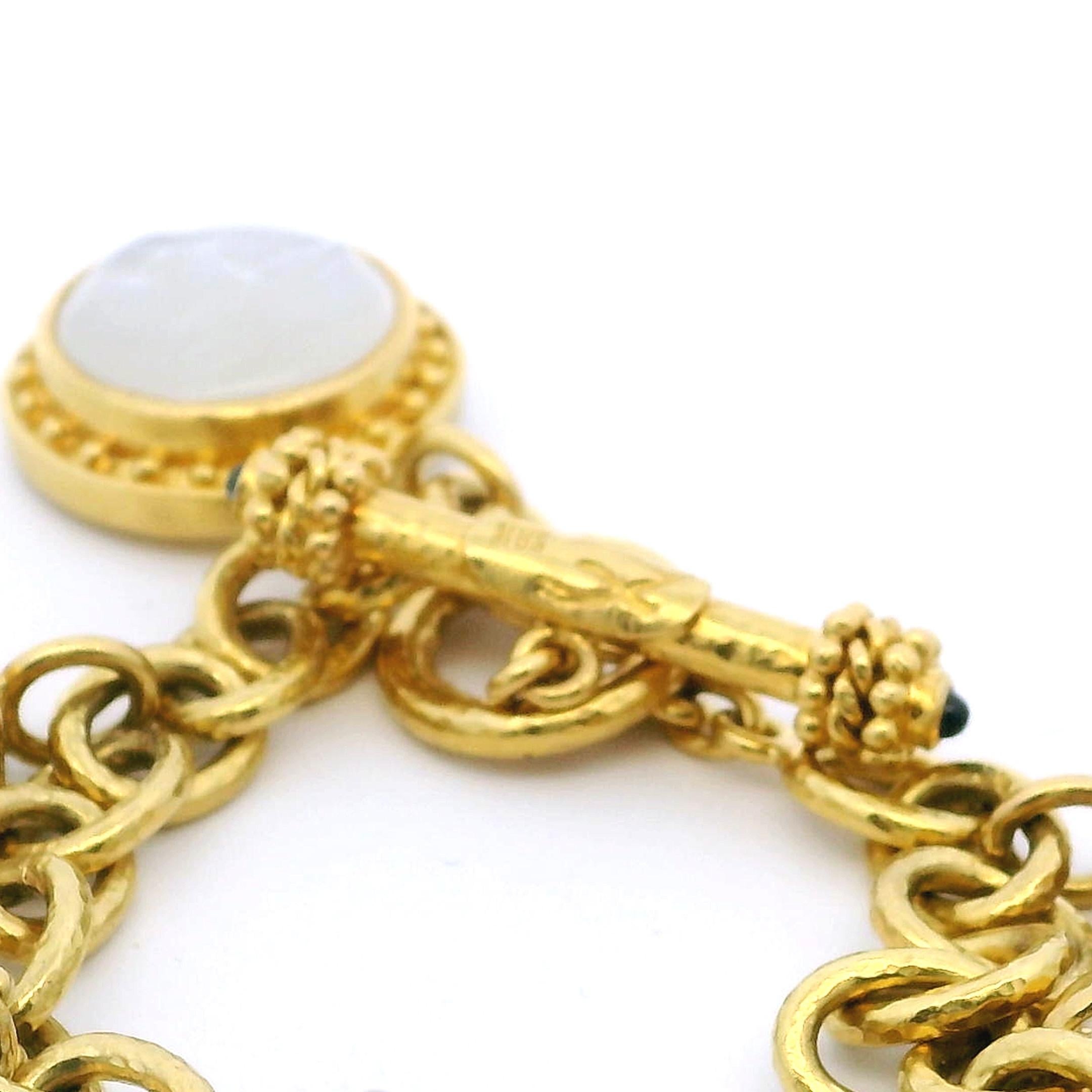 Elizabeth Locke 18K Gold Charm Armband Venezianisches Glas Intaglios, Perlen & Münzen im Angebot 5