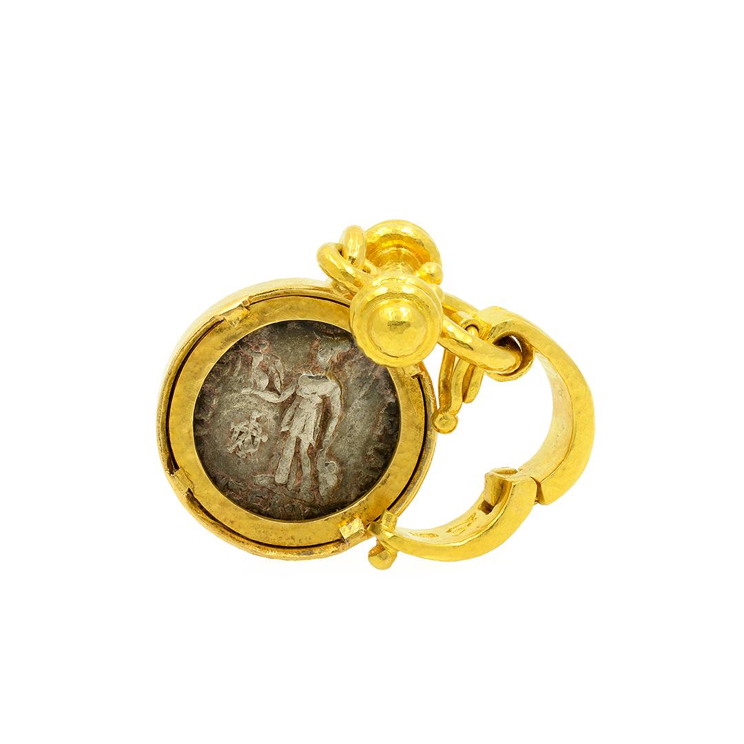 Elizabeth Locke 18k Yellow Gold Ancient Coin Pendant 4