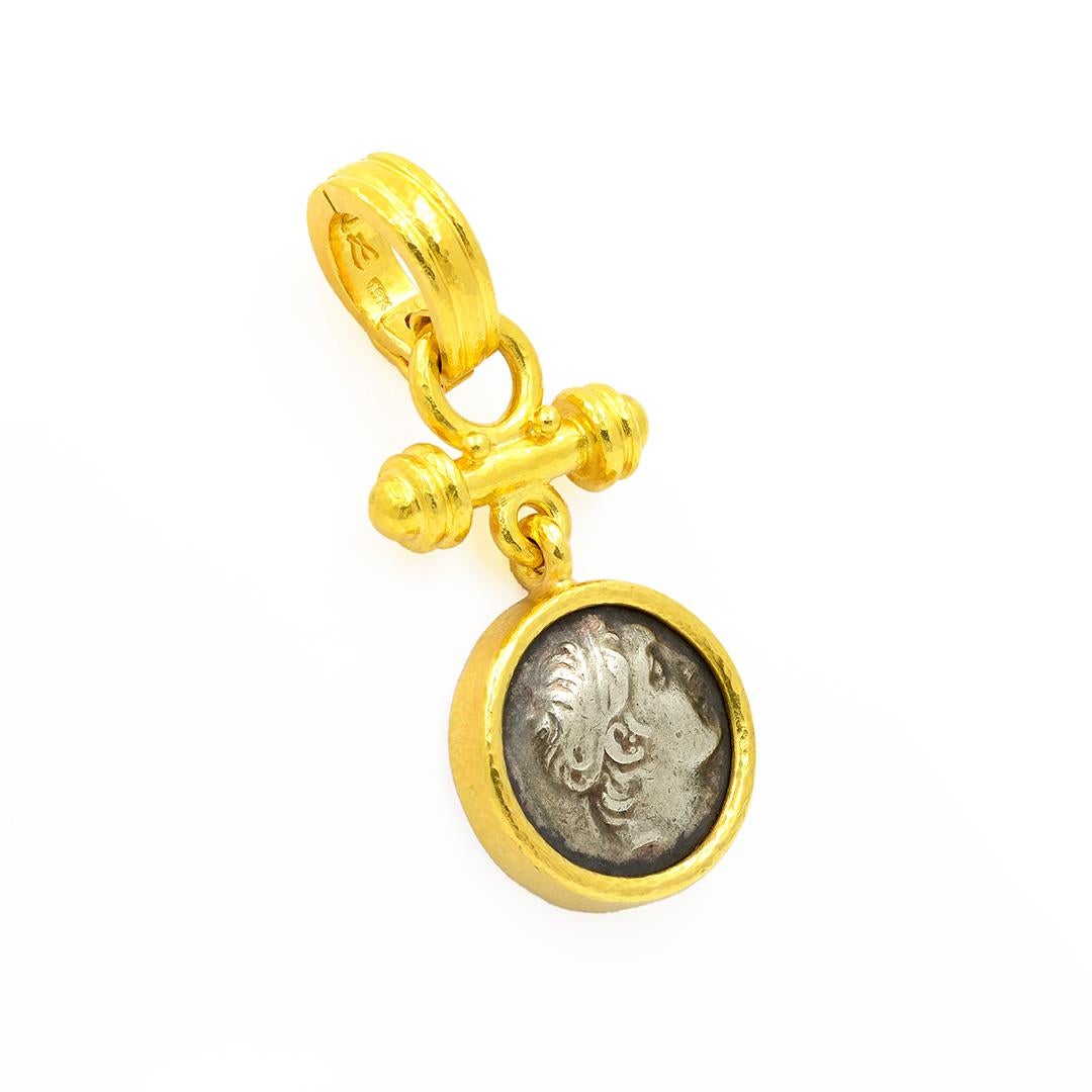 Elizabeth Locke 18k Yellow Gold Ancient Coin Pendant 1