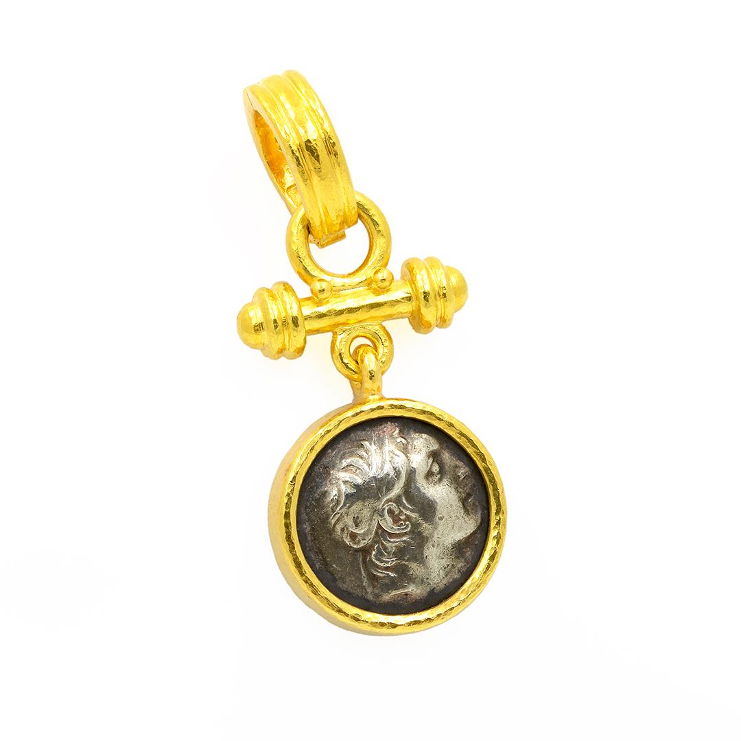 Elizabeth Locke 18k Yellow Gold Ancient Coin Pendant 2