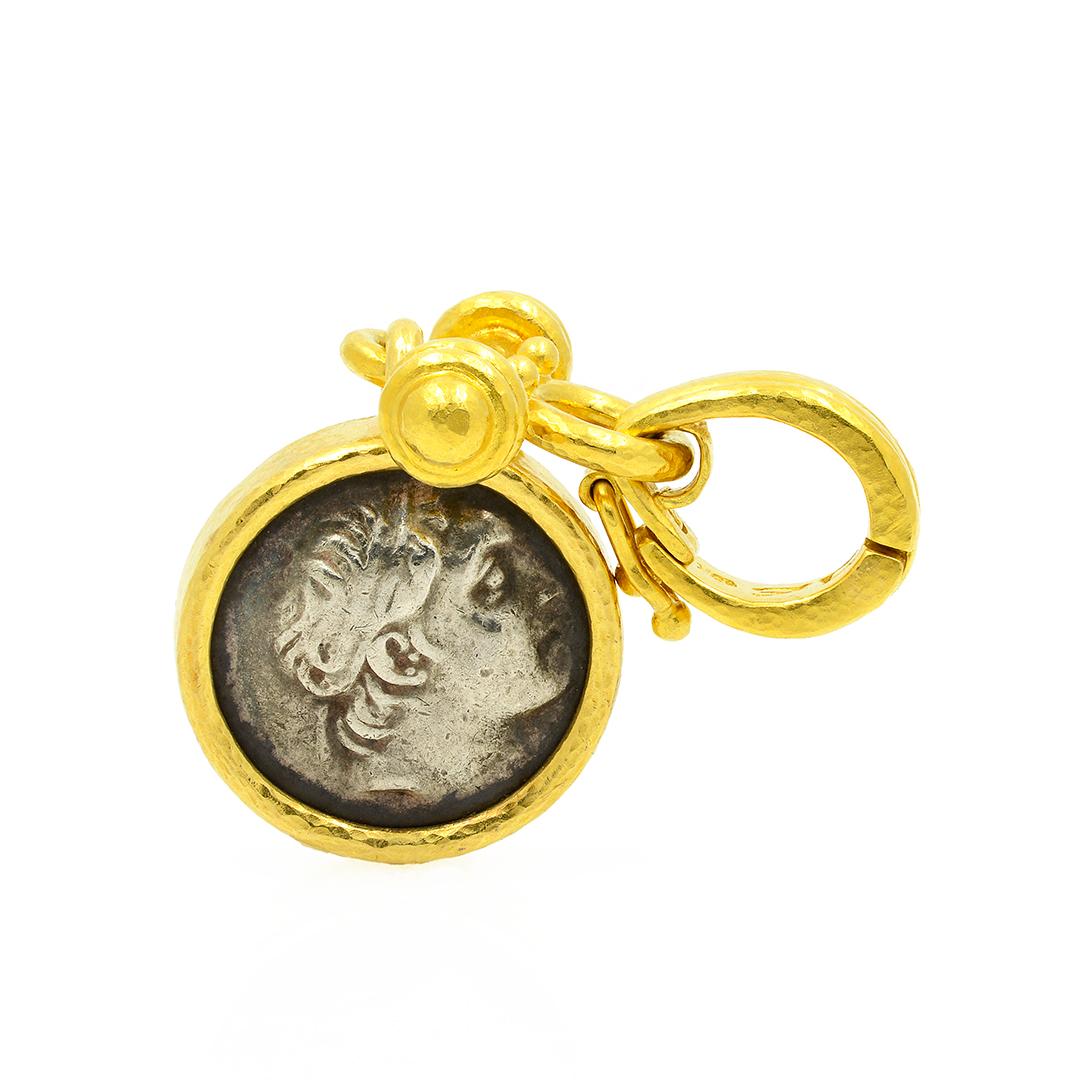 Elizabeth Locke 18k Yellow Gold Ancient Coin Pendant 3