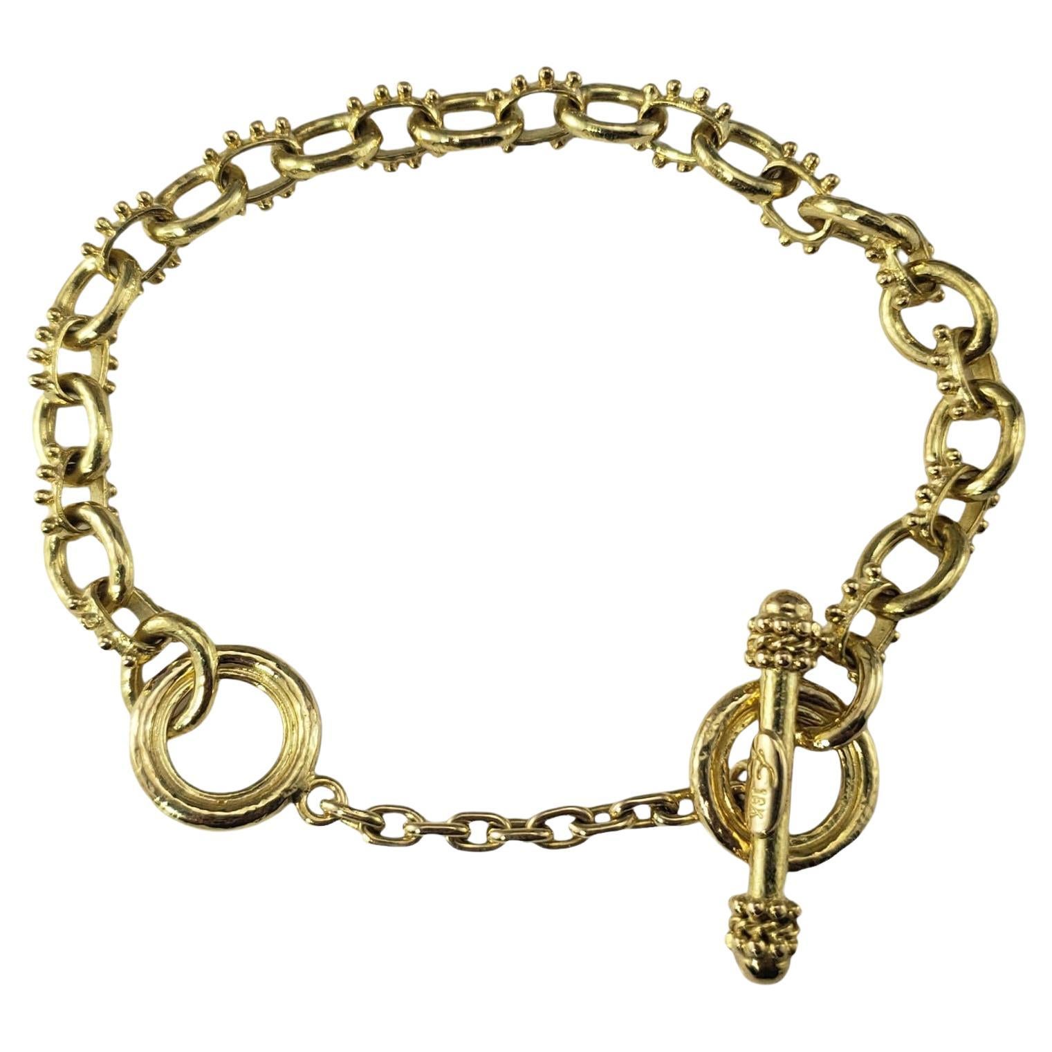 Elizabeth Locke 18 Karat Gelbgold Charm Toggle-Armband #18457
