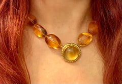 Elizabeth Locke - Collana con dichiarazione di Citrino in oro giallo 18 carati